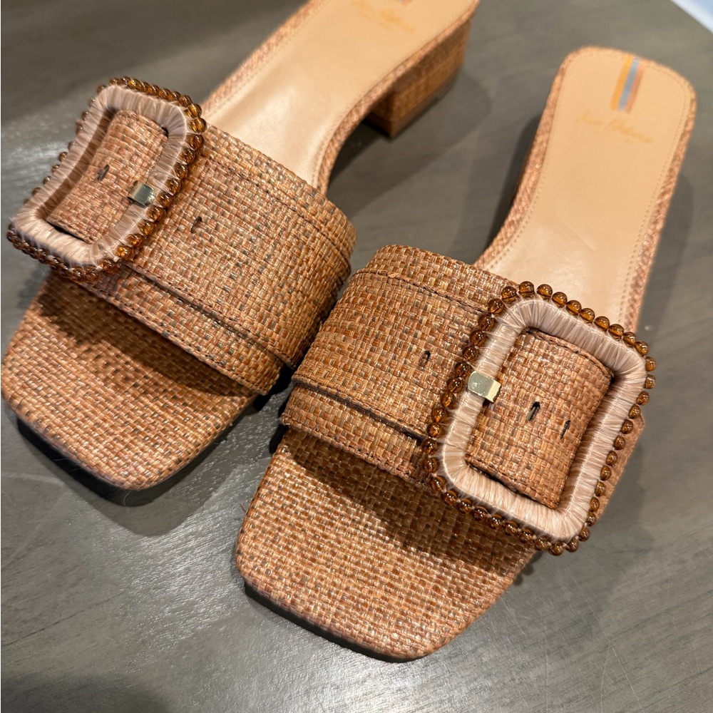 Sam Edelman Brown Woven Slide Sandals